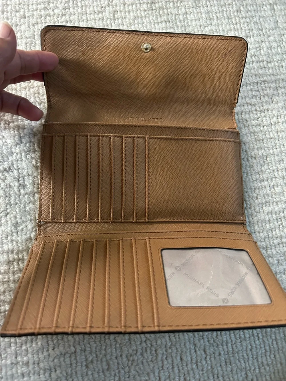 Michael Kors Cream & Brown Chain-Handle Tote with Matching Wallet